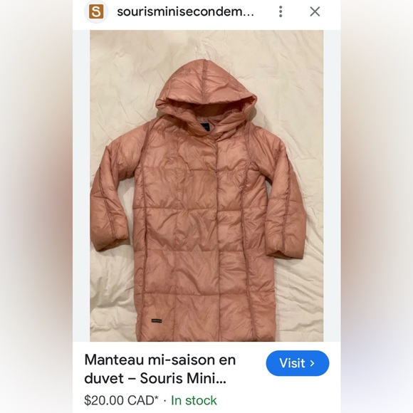 Souris mini zipper puffer coat, hoodie spring, fall or winter! Size 10 girl - Picture 17 of 17
